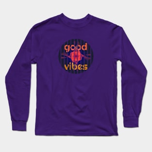 "Good Vibes" - Retro Disco Beach Party Design Long Sleeve T-Shirt